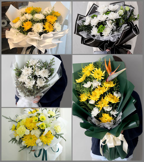 湖北咸宁市嘉鱼县鱼岳镇白事花束代送